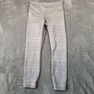 Athleta Women's Beige Striped High Rise 7/8 Leggings Size‎ S
